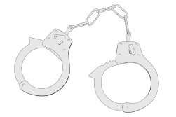 cartoon image of hand cuffs